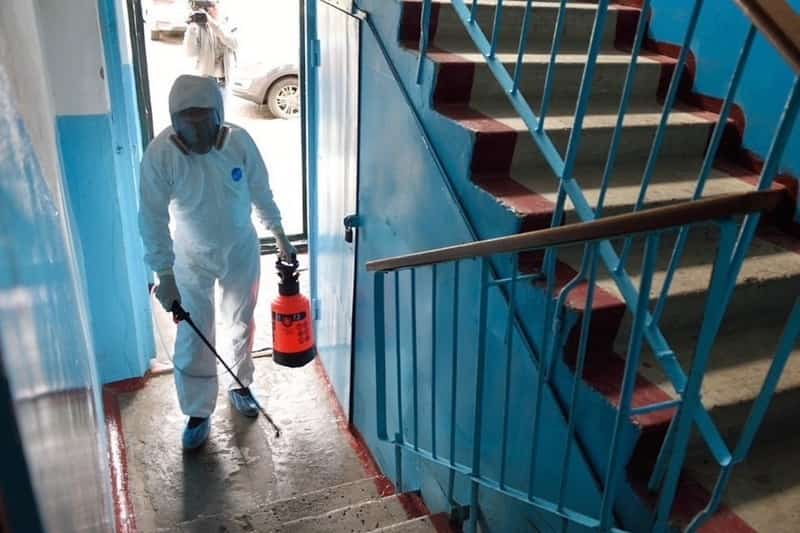 Өфөлә йорт подъездарын дезинфекциялау был аҙнала ла дауам итә