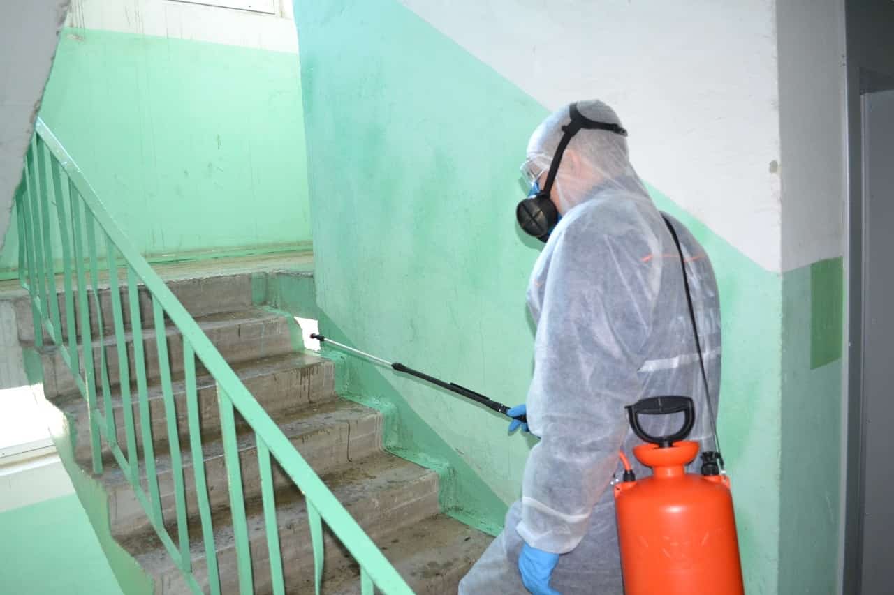 Республика ҡала һәм райондарында подъездарҙы эшкәртәләр