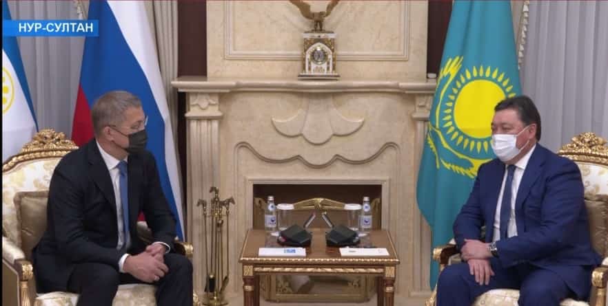 Башҡортостан башлығы Радий Хәбиров Ҡаҙағстан Премьер-министры Асҡар Мамин менән осрашты