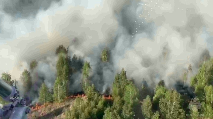 Республиканың ғәҙәттән тыш хәлдәр буйынса дәүләт комитеты биргән мәғлүмәт буйынса 6 урында урман яна