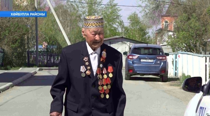 Хәйбулла районы Аҡъяр ауылынан Бөйөк Ватан һуғышы ветераны Фәтхулла Юламанов 100 йәшен тултырҙы