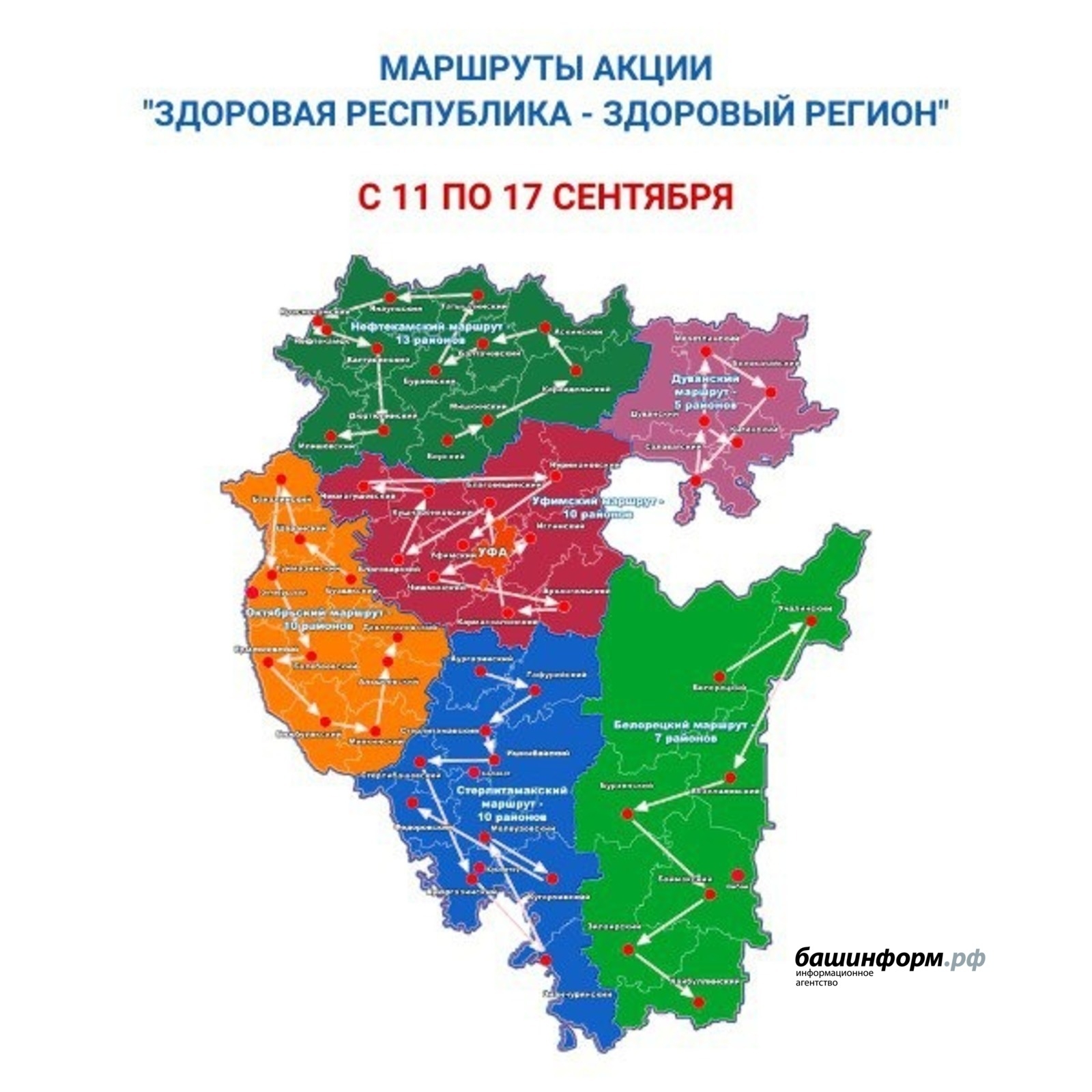 Башҡортостанда “Сәләмәт республика – сәләмәт төбәк” акцияһы аҙағына яҡынлаша