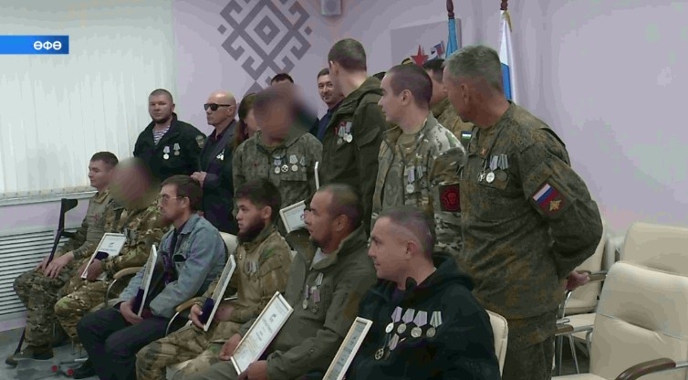 Махсус хәрби операция яугирҙары һәм ветерандары Миңлеғәле Шайморатов миҙалы менән бүләкләнде