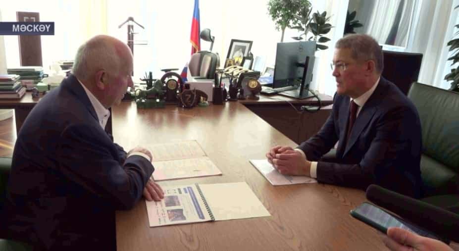 Радий Хәбиров Мәскәүҙә «Ростех» дәүләт корпорацияһы етәксеһе Сергей Чемезов менән осрашты