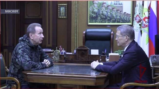 Радий Хәбиров милли гвардияһы ғәскәрҙәренең федераль хеҙмәте етәксеһе менән осрашты