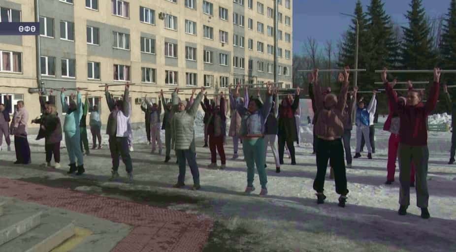 Туберкулезға ҡаршы көрәш көнө алдынан иртәнге күнекмә