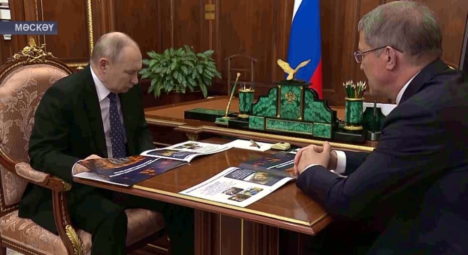 Владимир Путин Радий Хәбировтың икенсе мөҙҙәткә һайланыу ниәтен хупланы
