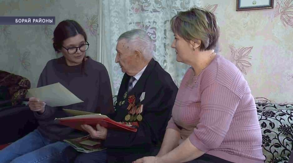 Борай районында йәшәүсе ветеран Бөйөк Ватан һуғышы тураһында хәтирәләре менән уртаҡлашты
