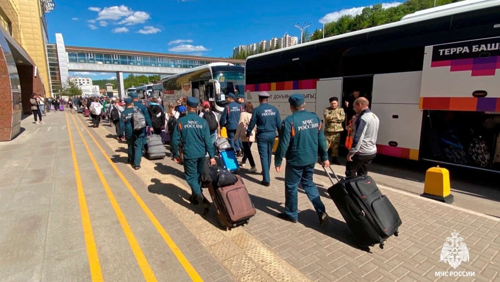 Белгородтан Башҡортостанға  килеп  ял иткән  балалар кире  тыуған  яғына юлланды