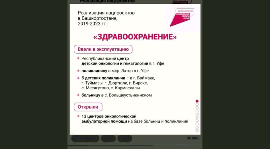 Башҡортостан 14 милли проектта ҡатнаша