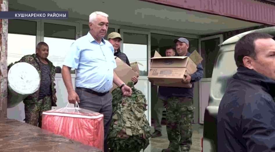 Кушнаренко районынан махсус хәрби операция биләмәһенә сираттағы гуманитар конвой оҙатылды