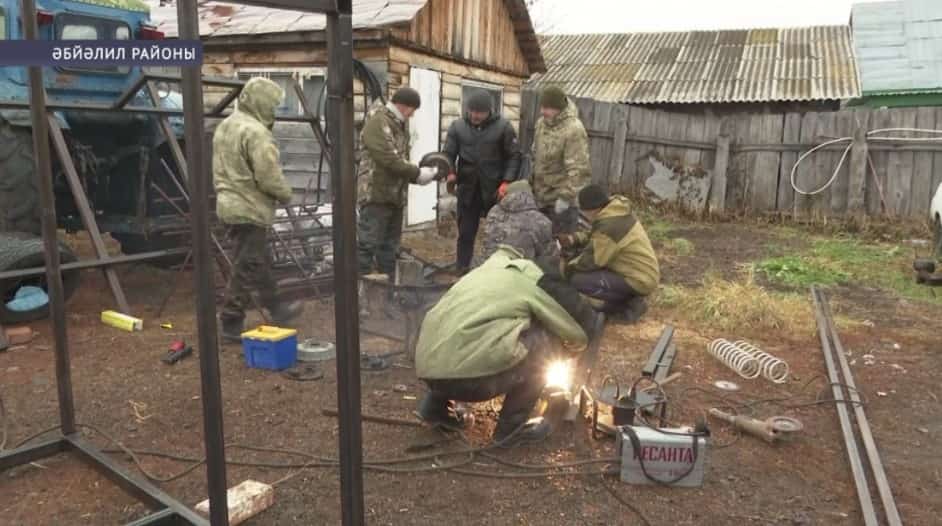 Әбйәлил районы халҡы махсус хәрби операциялағы яҡташтарына тәгәрмәсле мобиль мунса эшләй