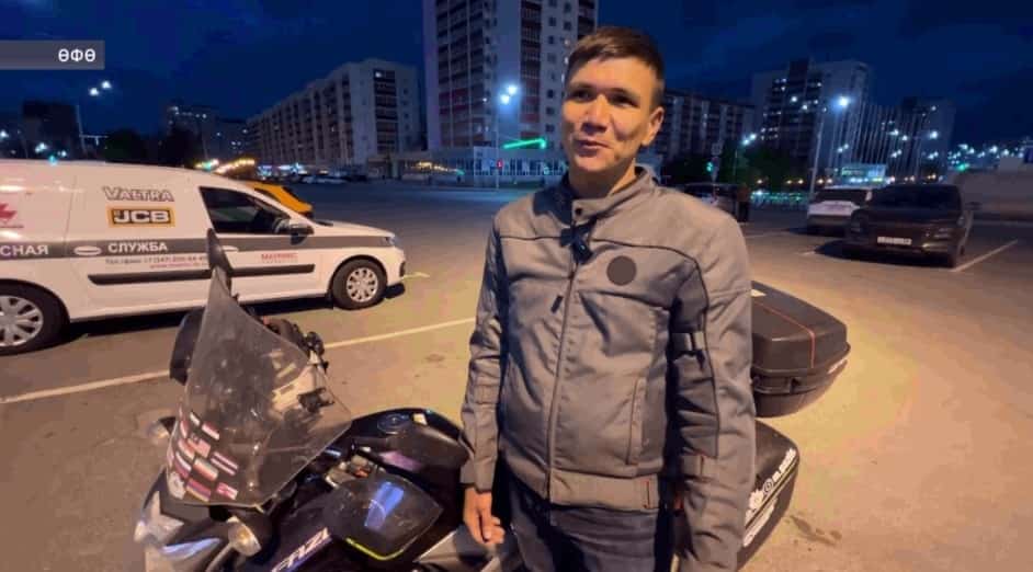 Баймаҡ районынан Ғәзим Мөхәмәтйәнов мотоциклда 16 илде урап ҡайтты