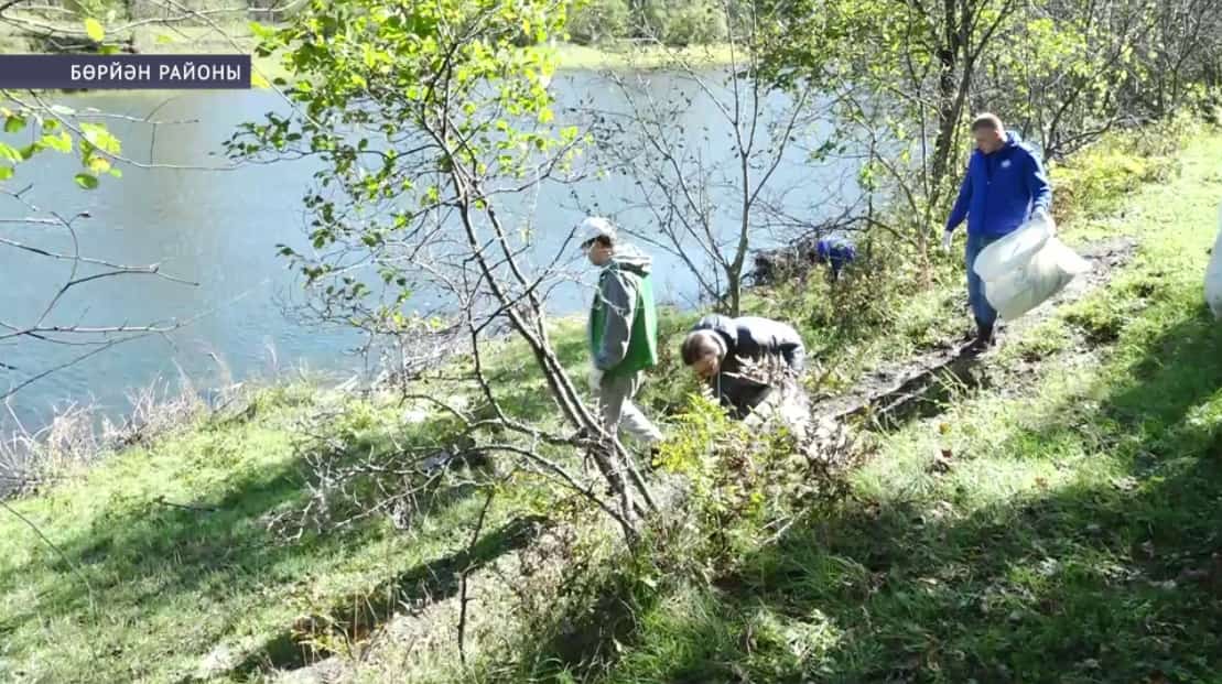 Бөрйән районында Ағиҙел буйын сүп-сарҙан таҙартыу буйынса өмә үтте