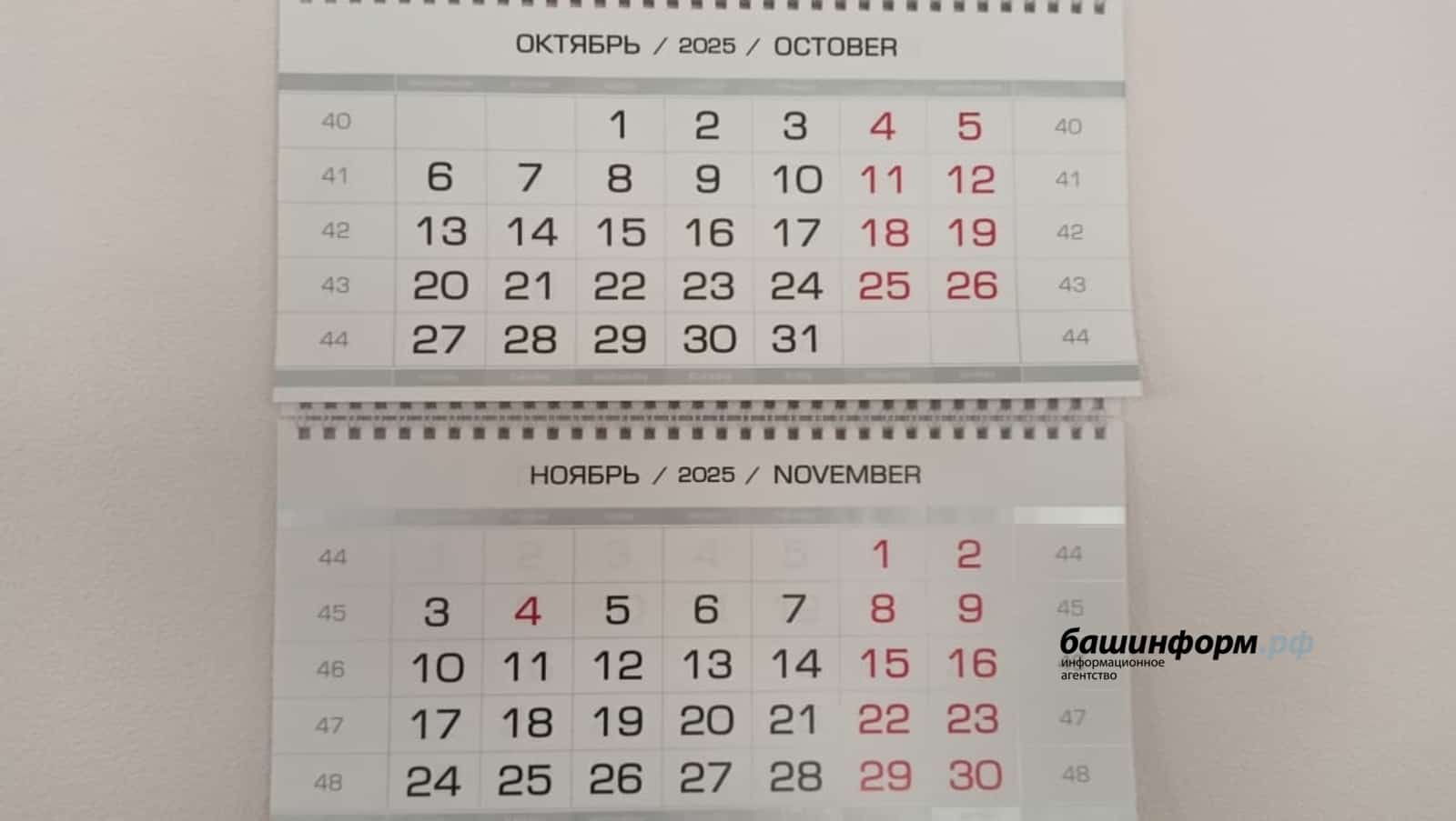 Октябрь һәм ноябрҙә Башҡортостанда өҫтәмә ялдар көтөлә