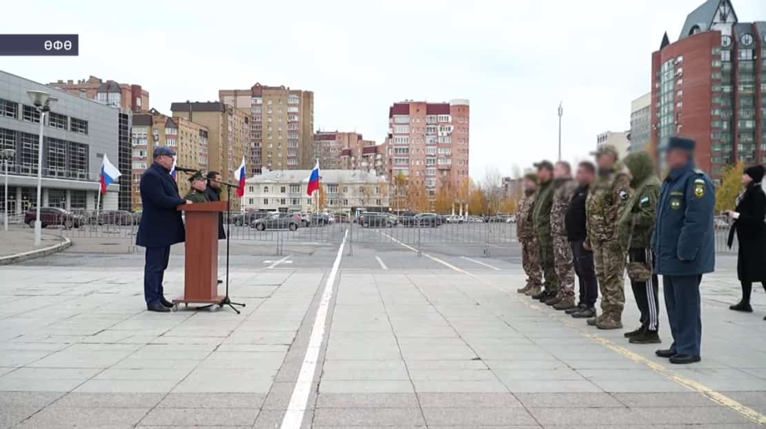 Башҡортостандан бер төркөм хәрбиҙәр ҡыҫҡа ваҡытлы ялдан һуң йәнә фронтҡа юлланды