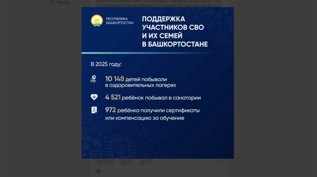 Башҡортостанда МХО ҡатнашыусыларына һәм ғаиләләренә ярҙам дауам итә
