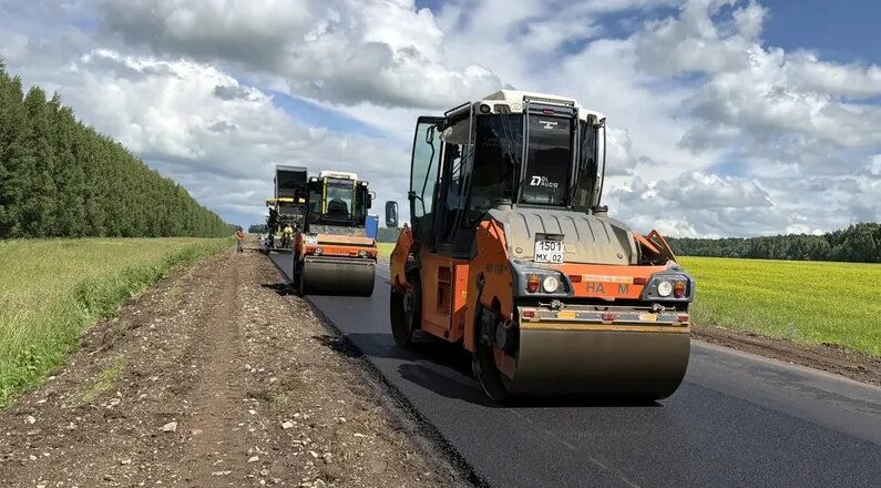 В Балтачевском районе приступили к укладке асфальта на дороге Бураево–Старобалтачево–Куеда