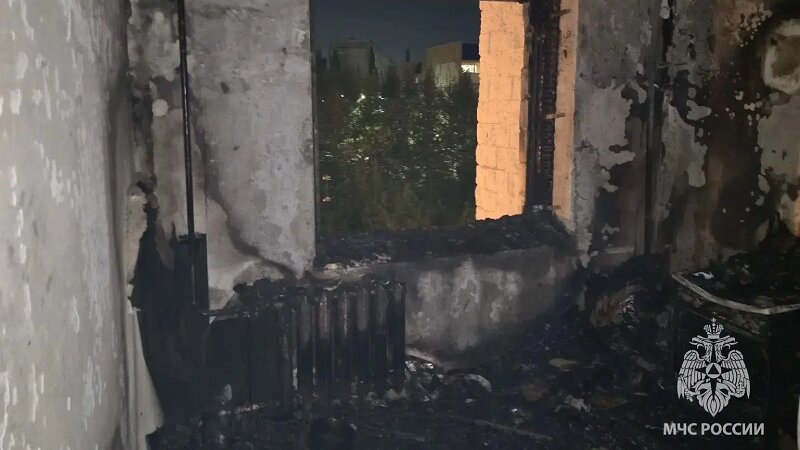 В Башкирии при пожаре в многоэтажке спасли семь человек