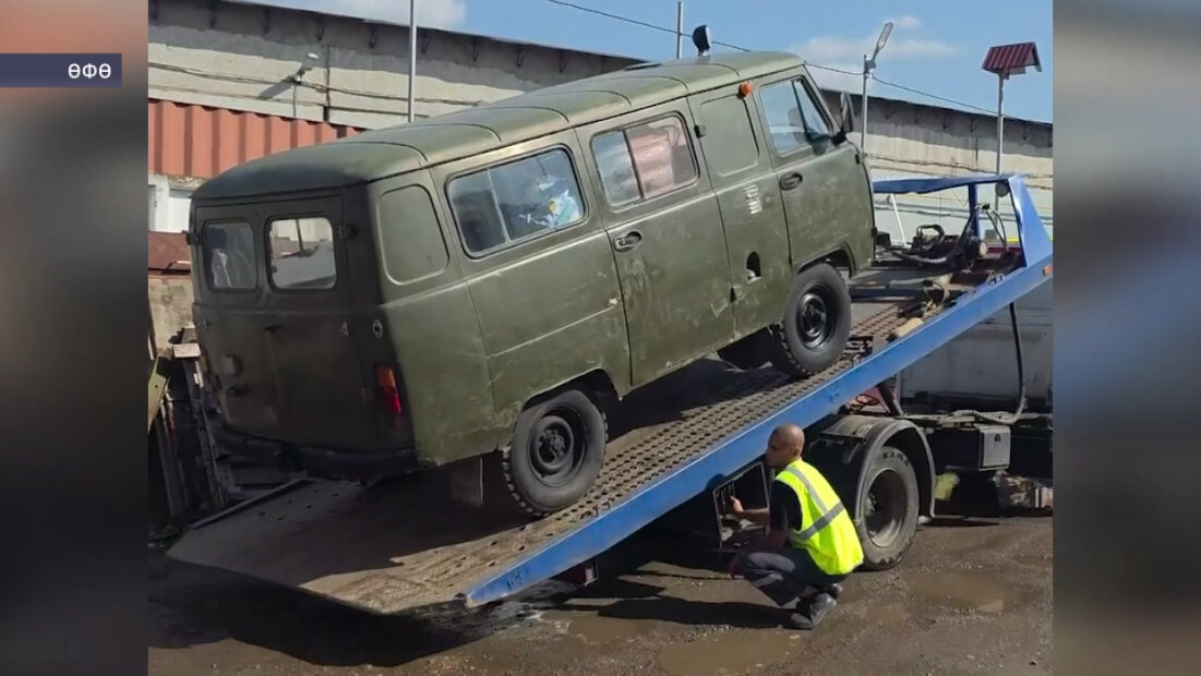 Баш ҡаланың Ленин районы махсус хәрби операпция яугирҙарына УАЗ автомобиле оҙатты